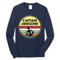 Retro Anchor Sailboat Vintage Sailing Captain Awesome Long Sleeve Shirt