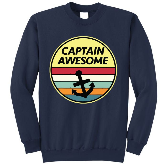 Retro Anchor Sailboat Vintage Sailing Captain Awesome Sweatshirt