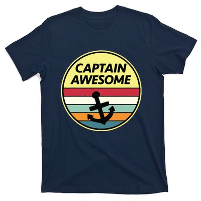 Retro Anchor Sailboat Vintage Sailing Captain Awesome T-Shirt