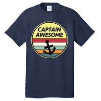 Retro Anchor Sailboat Vintage Sailing Captain Awesome Tall T-Shirt