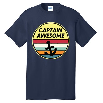 Retro Anchor Sailboat Vintage Sailing Captain Awesome Tall T-Shirt