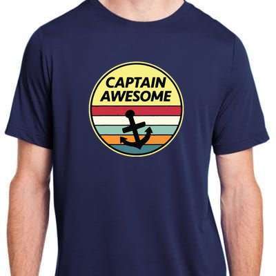 Retro Anchor Sailboat Vintage Sailing Captain Awesome Adult ChromaSoft Performance T-Shirt