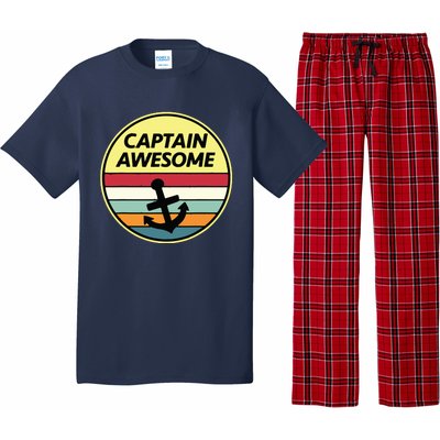 Retro Anchor Sailboat Vintage Sailing Captain Awesome Pajama Set