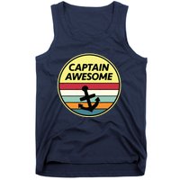 Retro Anchor Sailboat Vintage Sailing Captain Awesome Tank Top