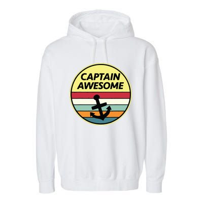 Retro Anchor Sailboat Vintage Sailing Captain Awesome Garment-Dyed Fleece Hoodie