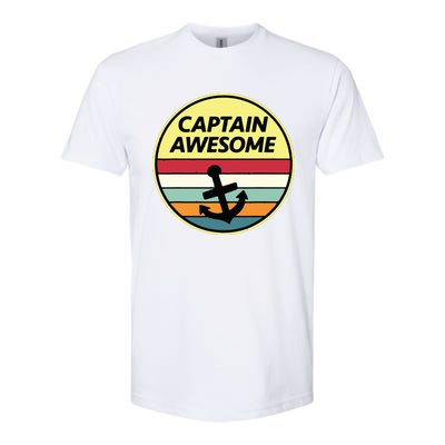 Retro Anchor Sailboat Vintage Sailing Captain Awesome Softstyle CVC T-Shirt