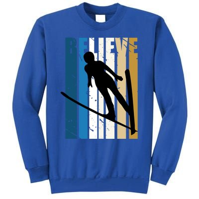 Retro Alpine Ski Jumping Jumper Female Competition Vintage Gift Tall Sweatshirt