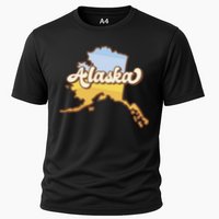 Retro Alaska State Logo Cooling Performance Crew T-Shirt