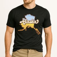 Retro Alaska State Logo Cooling Performance Crew T-Shirt