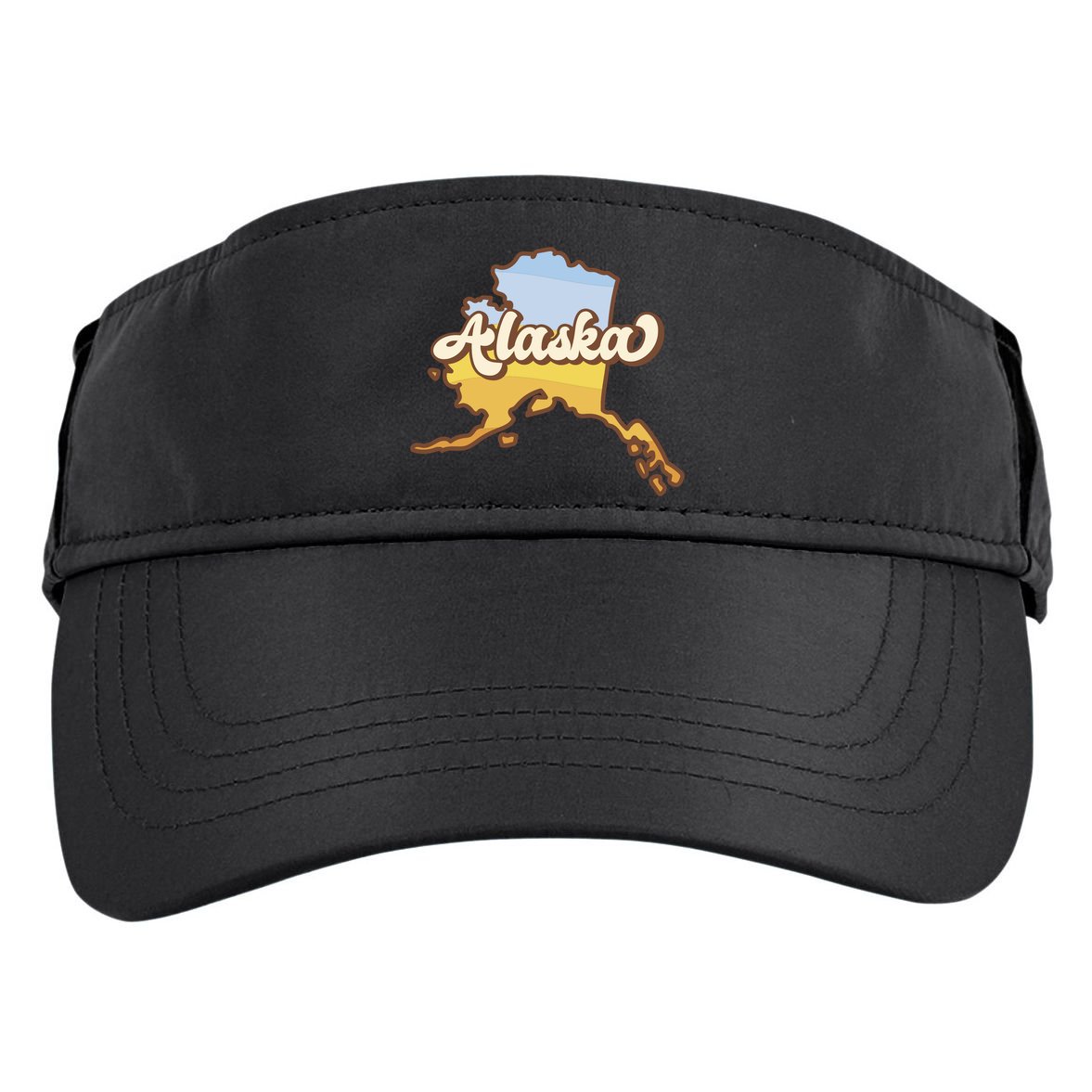 Retro Alaska State Logo Adult Drive Performance Visor