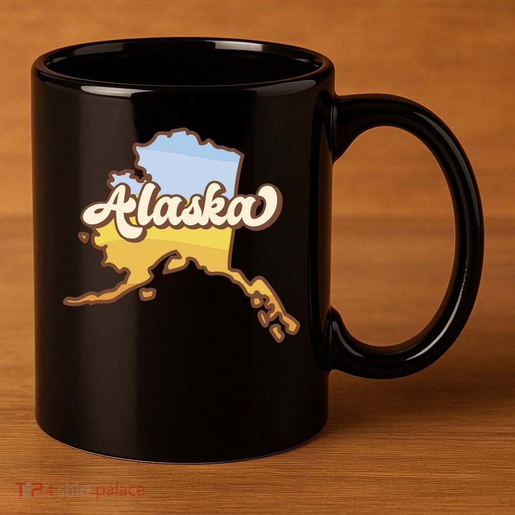 Retro Alaska State Logo 11oz C Handle Ceramic Mug