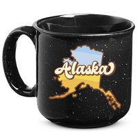 Retro Alaska State Logo 15oz Campfire Ceramic Mug