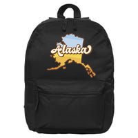 Retro Alaska State Logo 16 in Basic Backpack