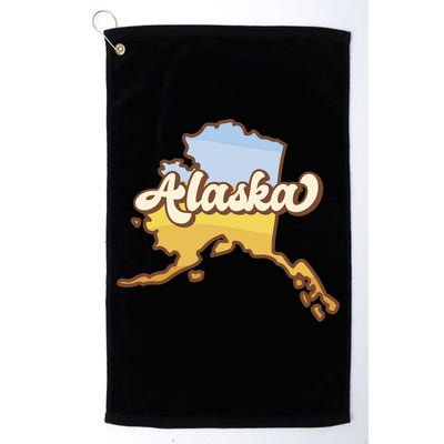 Retro Alaska State Logo Golf Towel