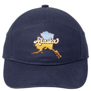 Retro Alaska State Logo 7-Panel Snapback Hat