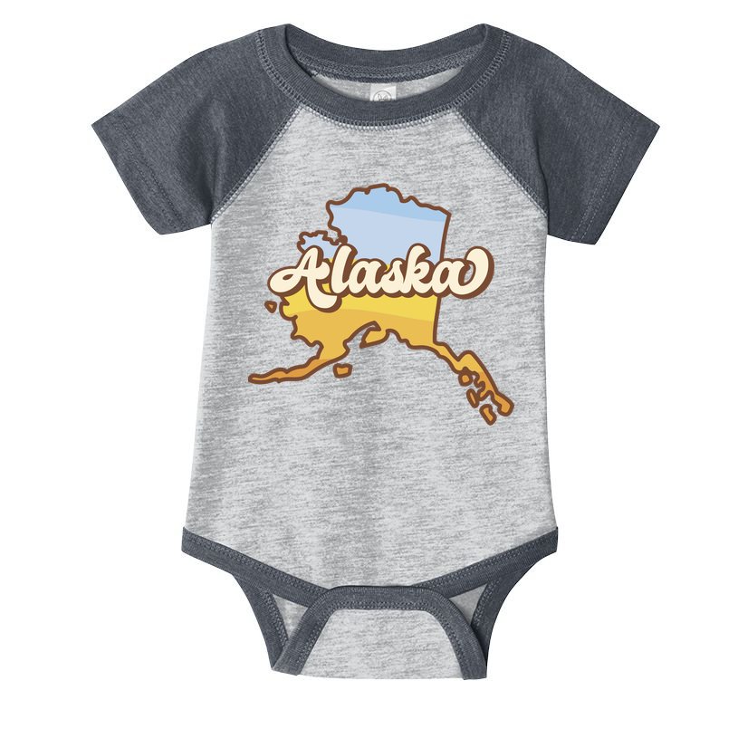 Retro Alaska State Logo Infant Baby Jersey Bodysuit