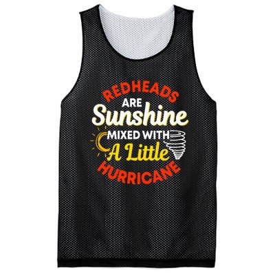 Redheads Are Sunshine Mixed With A Little Hurricane Red Hair Mesh Reversible Basketball Jersey Tank