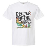 Rise And Shine Give God The Glory Funny Chicken Christian Garment-Dyed Heavyweight T-Shirt