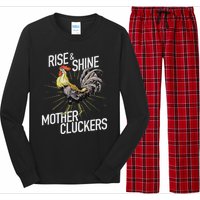 Rise And Shine Mother Cluckers Funny Chicken Long Sleeve Pajama Set