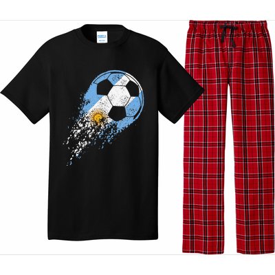 Retro Argentina Soccer Argentinian Flag Pride Soccer Pajama Set