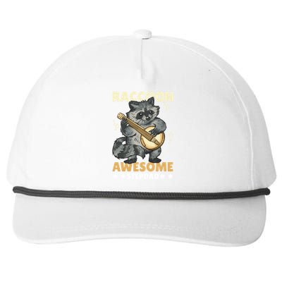 Raccoon Awesome Stepdad For Father's Day Gift Snapback Five-Panel Rope Hat