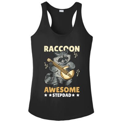 Raccoon Awesome Stepdad For Father's Day Gift Ladies PosiCharge Competitor Racerback Tank