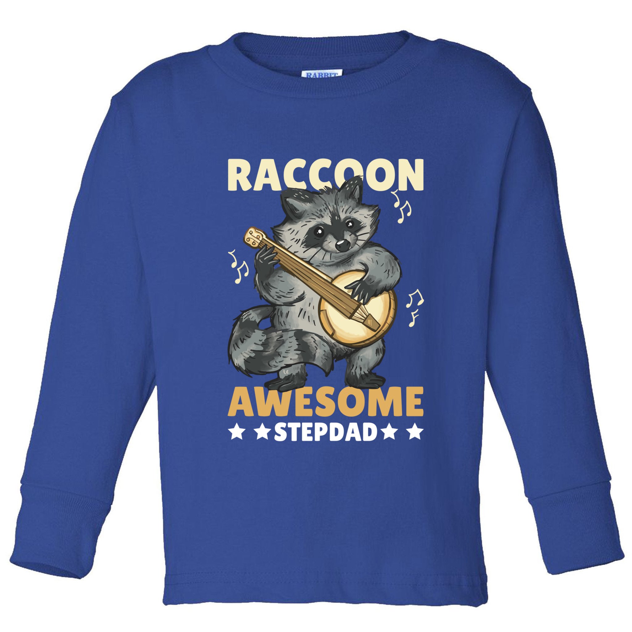 Raccoon Awesome Stepdad For Father's Day Gift Toddler Long Sleeve Shirt