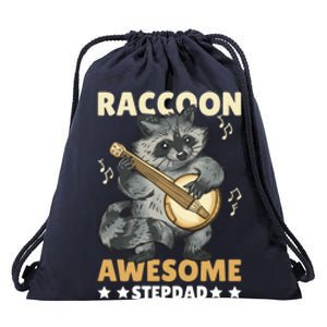 Raccoon Awesome Stepdad For Father's Day Gift Drawstring Bag