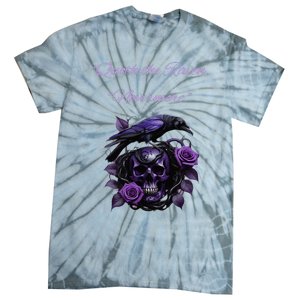 Raven And Skull With Roses Quoth The Raven Tie-Dye T-Shirt