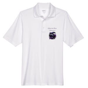 Raven And Skull With Roses Quoth The Raven Men's Origin Performance Pique Polo