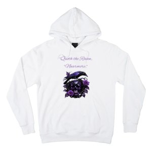 Raven And Skull With Roses Quoth The Raven Hoodie