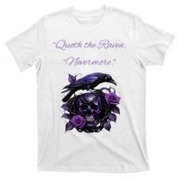 Raven And Skull With Roses Quoth The Raven T-Shirt