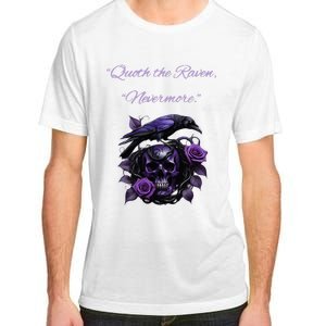 Raven And Skull With Roses Quoth The Raven Adult ChromaSoft Performance T-Shirt