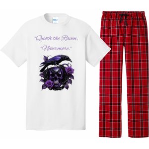 Raven And Skull With Roses Quoth The Raven Pajama Set