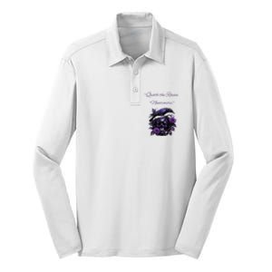 Raven And Skull With Roses Quoth The Raven Silk Touch Performance Long Sleeve Polo