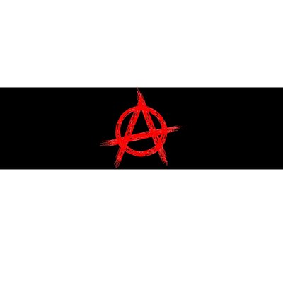 Red Anarchist Symbol Distressed Political Anarchy Rock Star Bumper Sticker