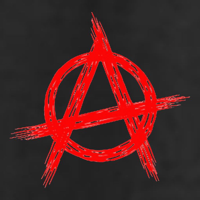 Red Anarchist Symbol Distressed Political Anarchy Rock Star Adult Drive Performance Visor