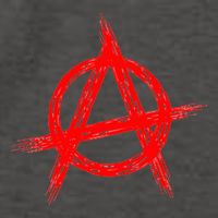 Red Anarchist Symbol Distressed Political Anarchy Rock Star Vector Backpack