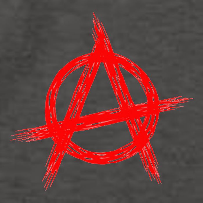Red Anarchist Symbol Distressed Political Anarchy Rock Star Vector Backpack