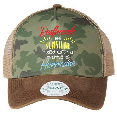 Redheads Are Sunshine Mixed With A Little Hurricane Gift Legacy Tie Dye Trucker Hat
