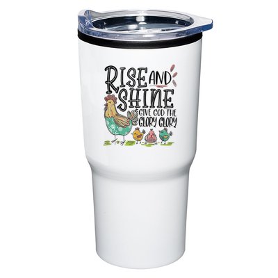 Rise And Shine Give God The Glory Glory Funny Chicken Tumbler