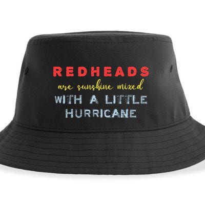 Redheads Are Sunshine Mixed With A Little Hurricane Meaningful Gift Sustainable Bucket Hat