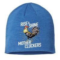 Rise And Shine Mother Cluckers Gift Funny Chicken Rooster Sustainable Beanie