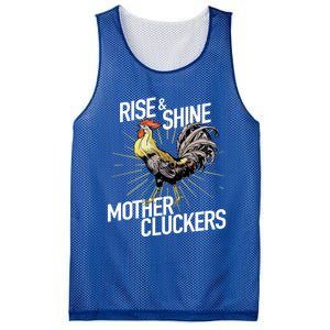 Rise And Shine Mother Cluckers Gift Funny Chicken Rooster Mesh Reversible Basketball Jersey Tank