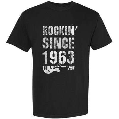 Rockin' Awesome Since 1963 Legendary Rockstar 60th Birthday Garment-Dyed Heavyweight T-Shirt