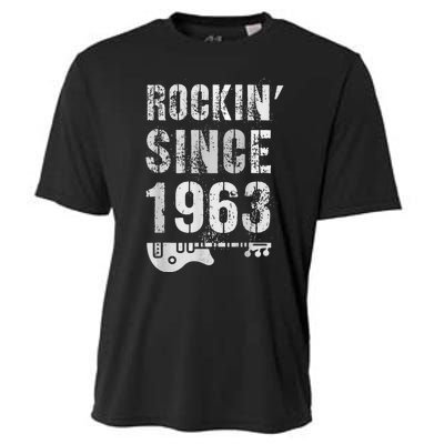 Rockin' Awesome Since 1963 Legendary Rockstar 60th Birthday Cooling Performance Crew T-Shirt