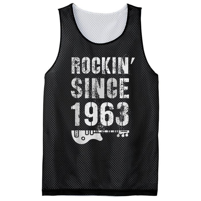 Rockin' Awesome Since 1963 Legendary Rockstar 60th Birthday Mesh Reversible Basketball Jersey Tank