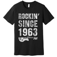 Rockin' Awesome Since 1963 Legendary Rockstar 60th Birthday Premium T-Shirt