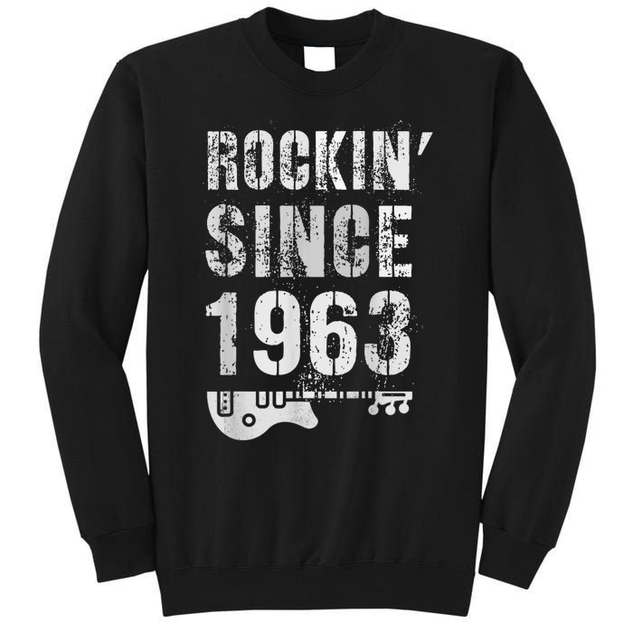 Rockin' Awesome Since 1963 Legendary Rockstar 60th Birthday Tall Sweatshirt