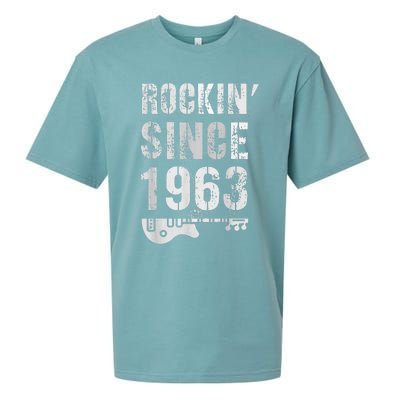 Rockin' Awesome Since 1963 Legendary Rockstar 60th Birthday Sueded Cloud Jersey T-Shirt